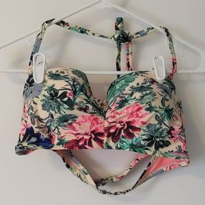 Floral bikini top